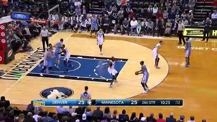 Karl-Anthony Towns & Jusuf Nurkic Duel - Nuggets vs Timberwolves - Jan 6, 2016 - NBA 2015-16 Season