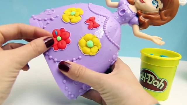 PLAY DOH Sofia The First Tea Party Set Disney Princess Royal Playdough Toy Videos