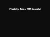 Read Private Eye Annual 2015 (Annuals) PDF Free