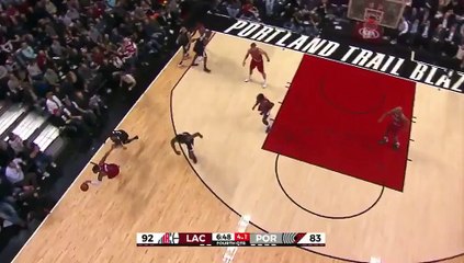 Lillard Running Layup Shot Missed Block Jordan