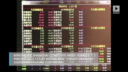 Asian Stocks Fall as China Halted After Market Plunge