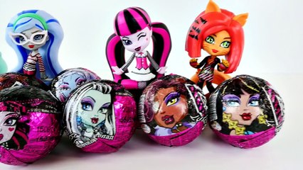 9 Chocolate Monster High Toy Surprise Egg Balls Huevos Sorpresa New Clawdeen Draculaura Gh