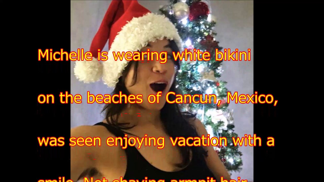 Armpit hair, Michelle Rodriguez razu on vacation in a bikini