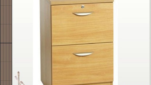 Home Office Furniture Fully Assembled Filing Cabinet Teak