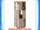 FMD Swivelling Three-Tiered Storage Tower 34 x 108 x 34 cm Canadian