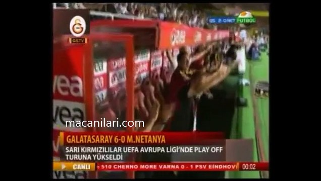 06.08.2009 2009-2010 European League 3rd Qualifying Round 2nd Leg Galatasaray 6-0 Maccabi Netanya