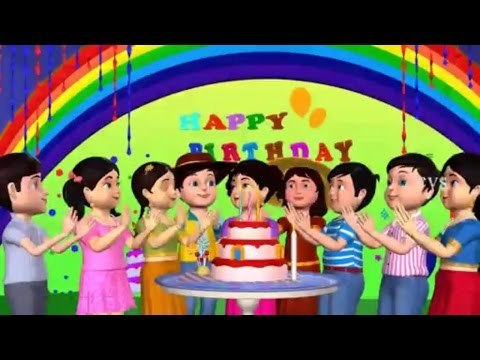 Happy Birthday | Cartoon Animation Nursery Rhyme Songs for Children