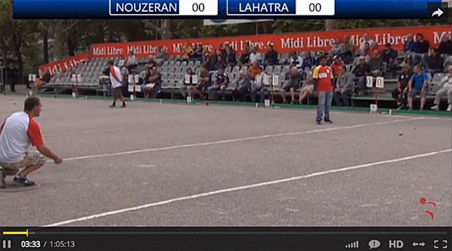 Mondial à pétanque de Millau 2015 : Quart de finale Nouzeran vs Lahatra