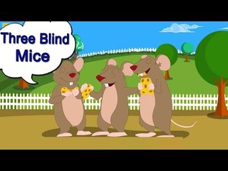 Three Blind Mice Nursery Rhyme With Lyrics - English Songs For Children