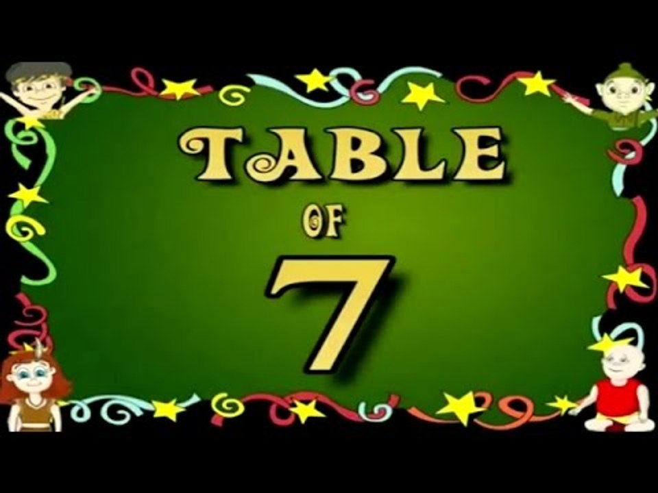 Learn Multiplication Table Of Seven - 7 x 1 = 1 | 7 Times Tables | Fun & Learn Video for Kids