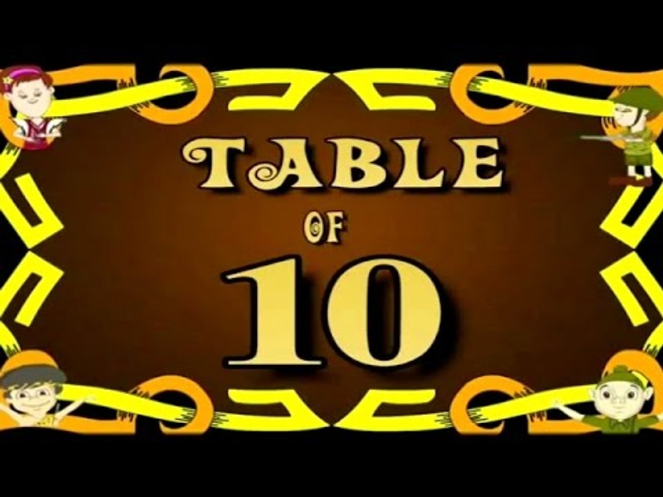 Learn Multiplication Table Of Ten - 10 x 1 = 10 | 10 Times Tables | Fun & Learn Video for Kids