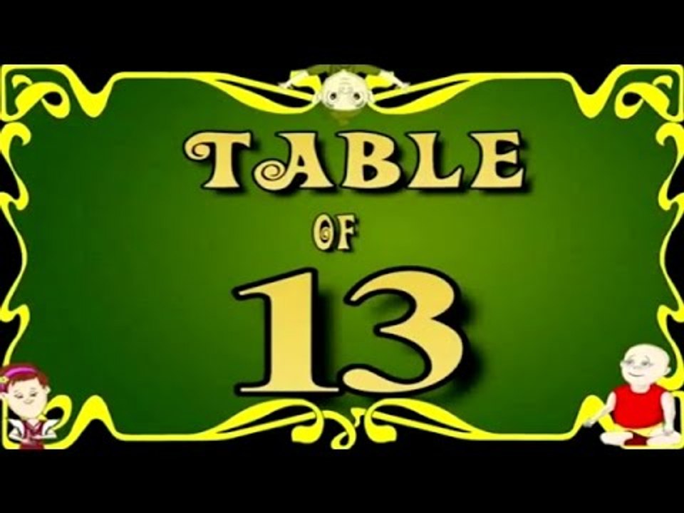 Learn Multiplication Table Of Thirteen - 13 x 1 = 13 | 13 Times Tables | Fun & Learn Video for Kids