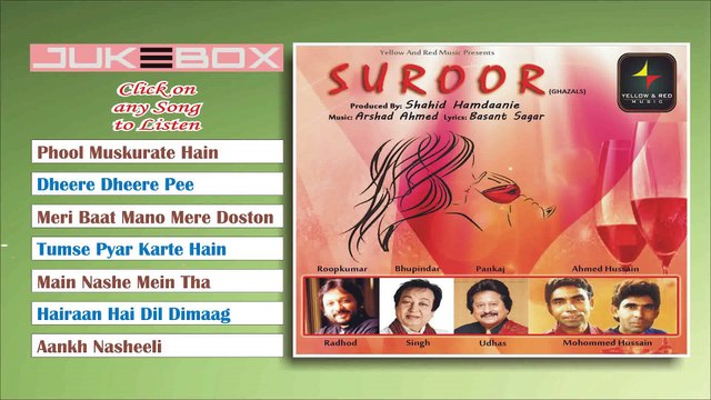 Suroor Jukebox |Ghazals |Pankaj Udhas |Ahmad Hussain, Mohammed Hussain |Roop Kumar Rathor