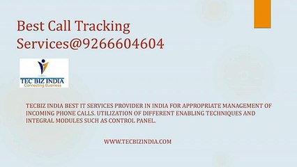 TecBiz India, Virtual Call Tracking Solutions, Virtual Communication Solutions