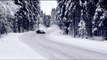 Impressive high speed snow drifting with Rally Car in Norway