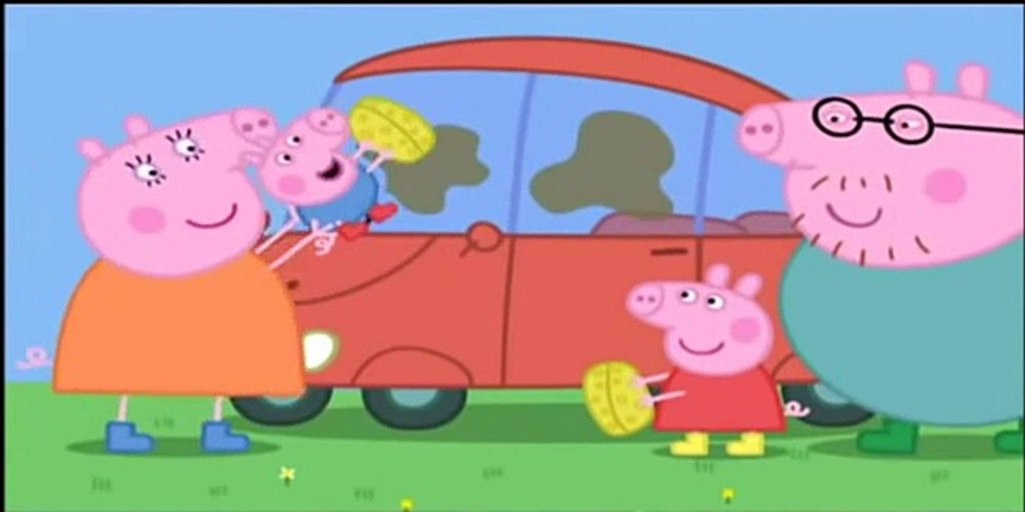 Peppa Pig  Le Lavage de la voiture - Dessin Anime