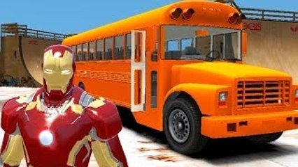 Ironman Wheels on the Bus Go Round and Round Super Hero Nursery Rhymes for Children