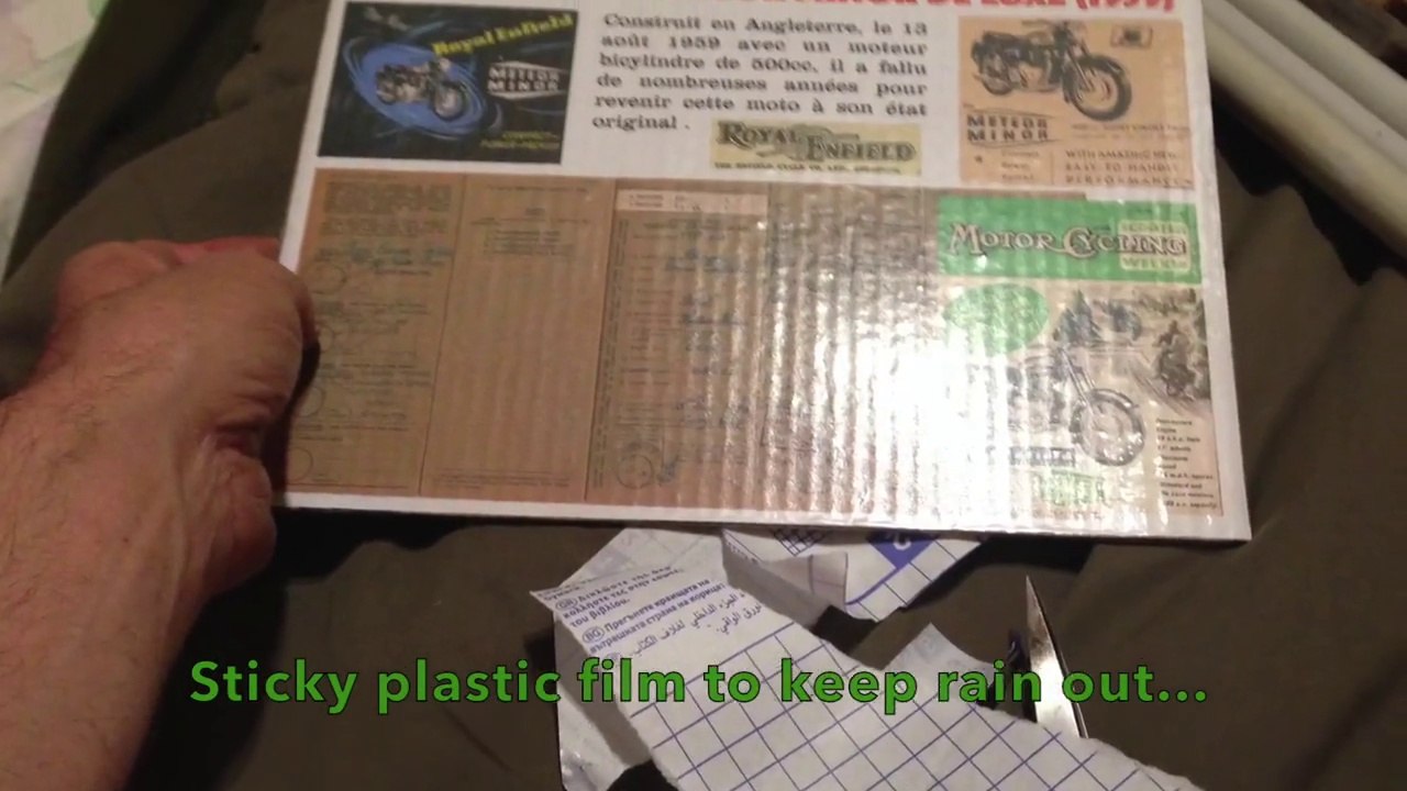 A rally info board that stows in a backpack