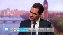 UK warns of 'dangerous cocktail' of economic threats