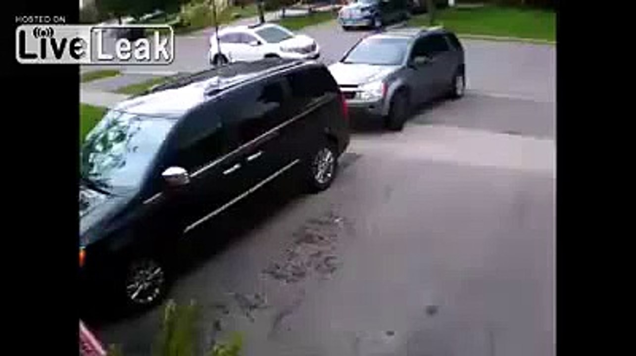 Strange Crash T Boned In The Driveway