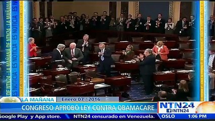 Congreso de Estados Unidos aprueba ley contra reforma sanitaria de Obama