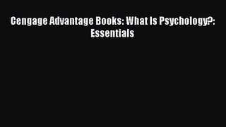 Cengage Advantage Books: What Is Psychology?: Essentials [Download] Online