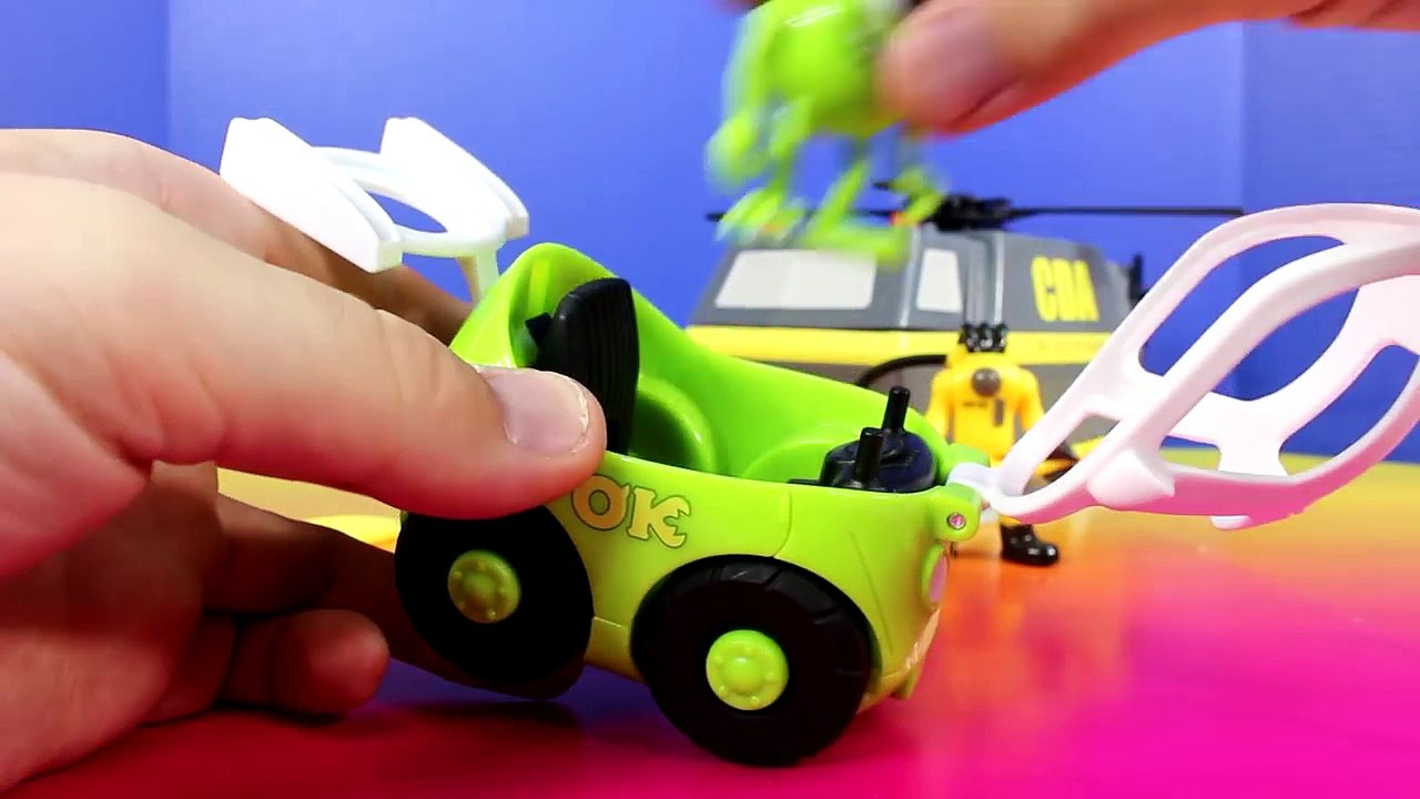 Imaginext Monsters University CDA Child Detection Agency Helicopter Mike & Car Joker Minio