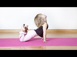 Triyakatadasana For Kids Fitness - Cat Yoga Pose Exercises For Children -English