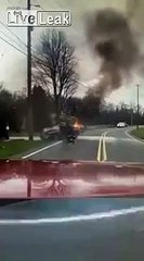 Firefighter saves man from burning Car