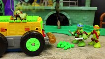 Ninja Turtles Mutations Donnie in TMNT Shellraiser Transform into Recycling Truck Haul Play Doh Ooz