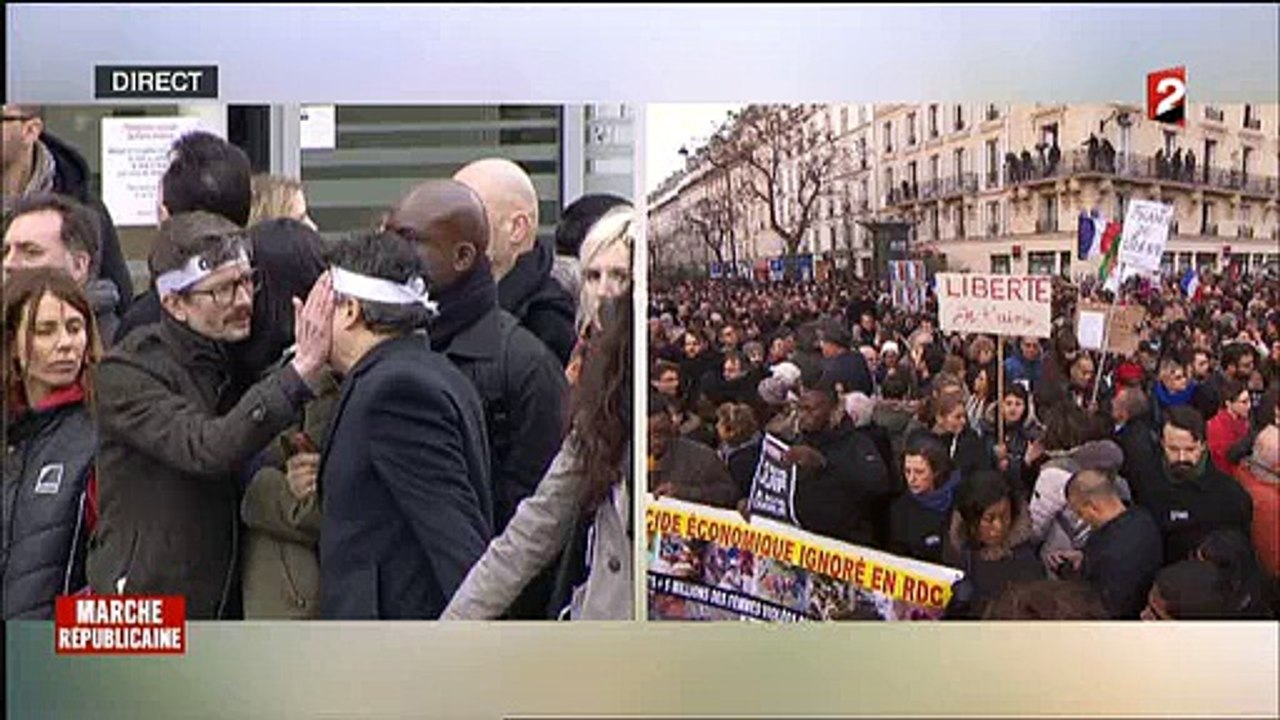 Lydia Guirous sur le plateau de France 2 le 11  janvier 2015