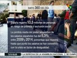 13.5 millones de españoles, en riesgo de pobreza o exclusión social