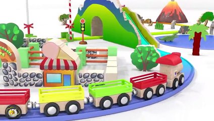 Dessins animés pour bébé en français. Le petit train et des animaux sauvages. Learn French  Fun Fan FUN Videos