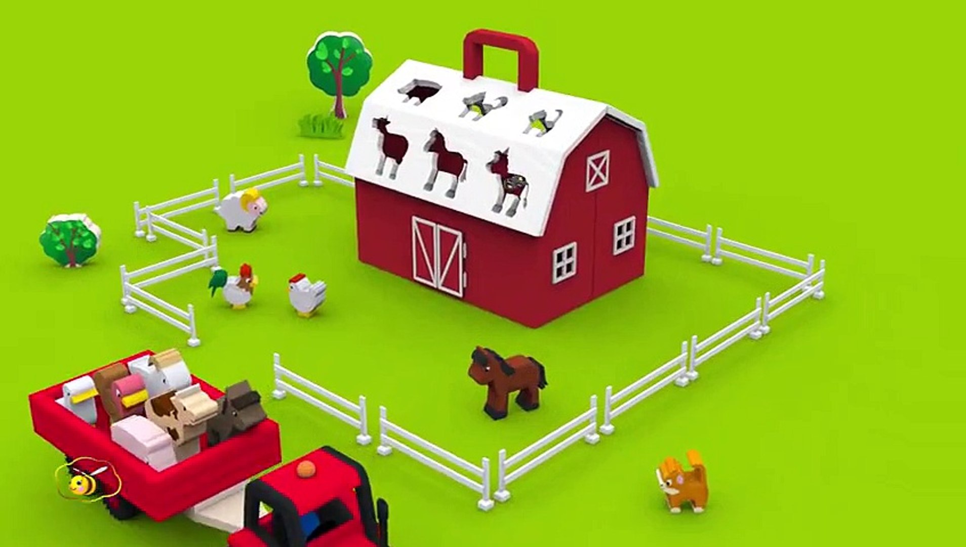 ⁣Apprendre les animaux de la ferme et leurs cris. Dessins animés pour bébés en français. Learn French