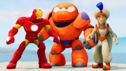 Playlist Nursery Rhymes for Children w/ Disney Superheroes Iron Man, Big Hero 6 Playtime!