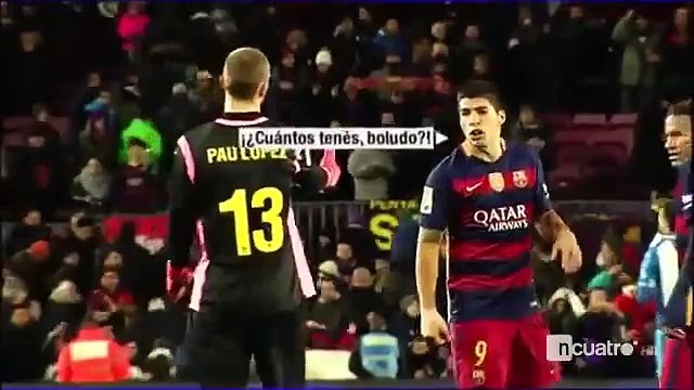 Luis Suárez, al portero del Espanyol_ Tengo cinco títulos, ¿cuantos tienes tú