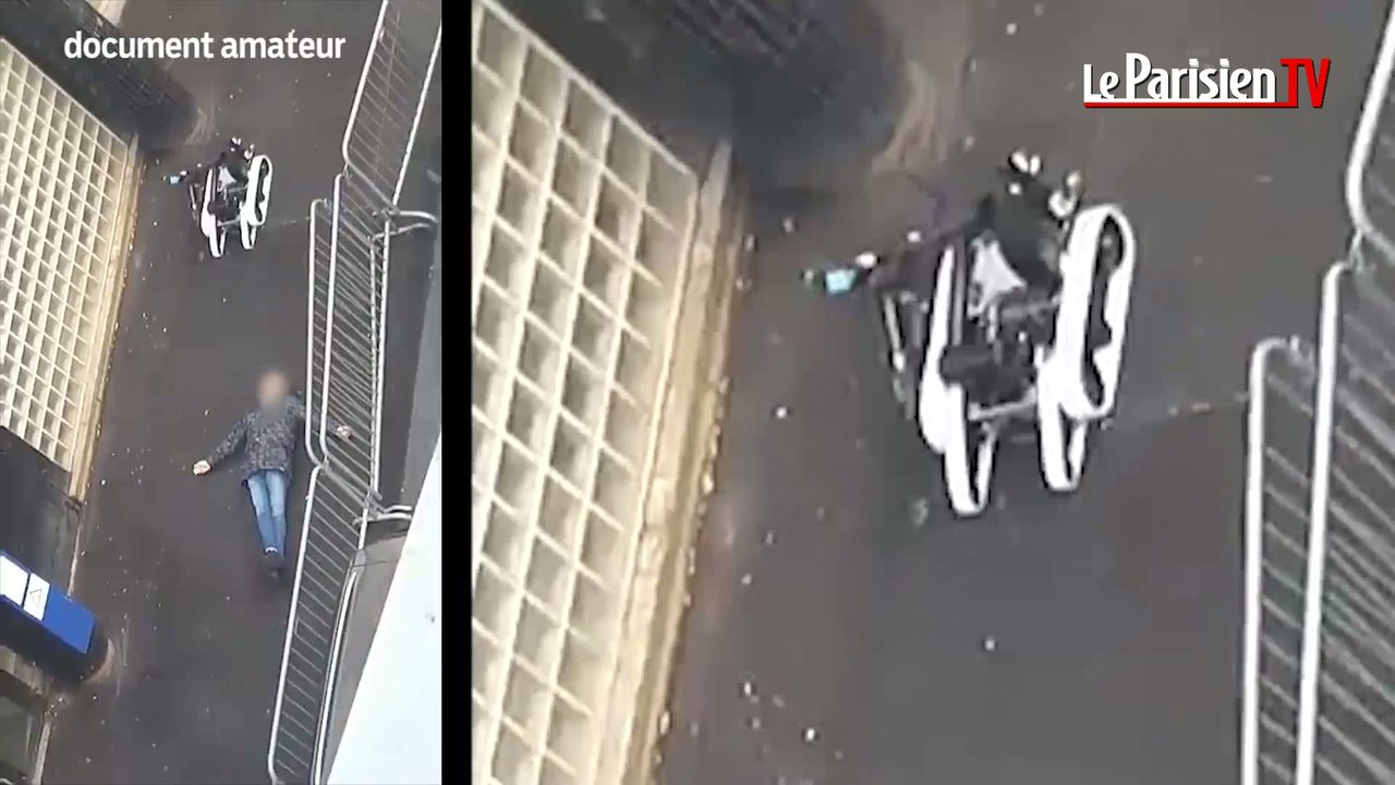 Les images du robot démineur s'approchant du corps de l'assaillant de Barbès