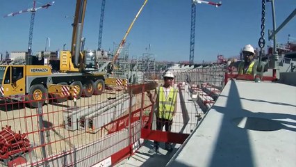 OL - La construction du Stade des Lumières en 2 minutes