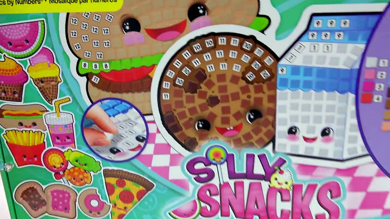 Sticker Mosaics By Number Silly Snacks Fast Foods Cheeseburger Fries Soda Craft Video Cook