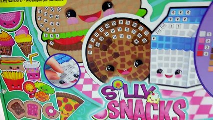 Sticker Mosaics By Number Silly Snacks Fast Foods Cheeseburger Fries Soda Craft Video Cook