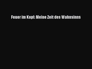 Feuer im Kopf: Meine Zeit des Wahnsinns PDF Herunterladen
