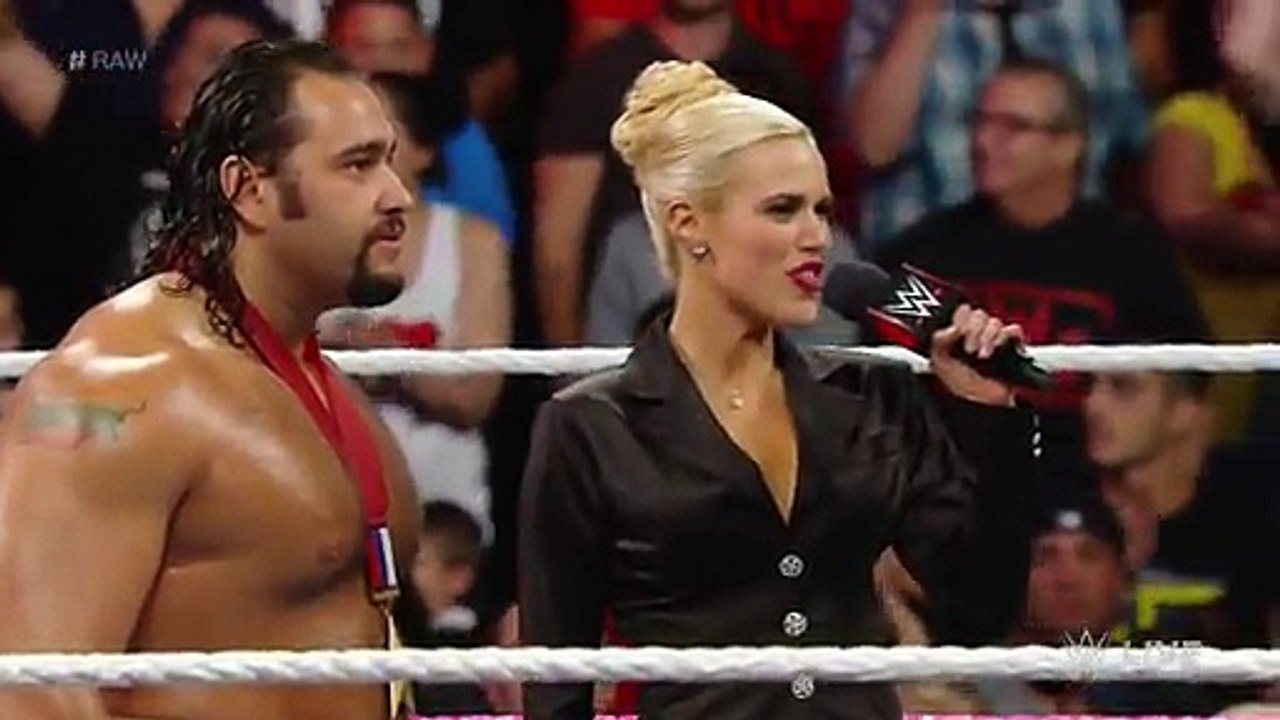 The Rock confronts Rusev_ Raw, Oct. 6, 2014