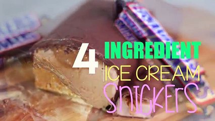GIANT ICECREAM SNICKERS CANDY BAR! No Bake Recipe by My Cupcake Addiction