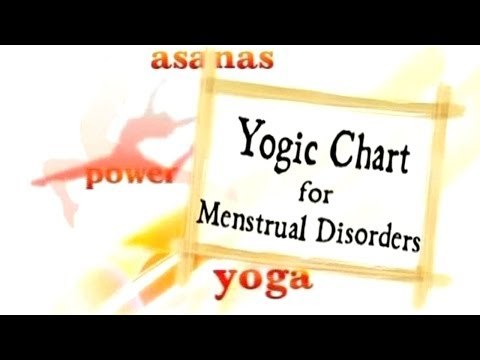 Yogic Chart for Menstrual Disorders - Yoga Postures Chart, Yoga and Exercises
