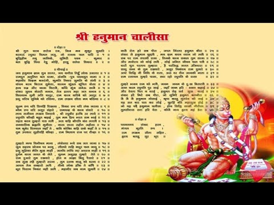 Shree Hanuman Chalisa Full Song With Lyrics