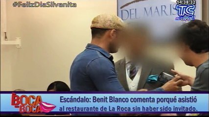 Benit Blanco comenta porqué asistió al restaurante de La Roca sin haber sido invitado
