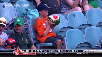 Мальчик съел неочищенный арбуз целиком