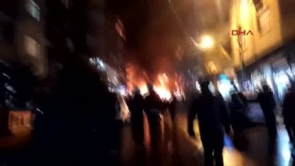 Gazi Mahallesi'nde Belediye Otobüsü Yakıldı