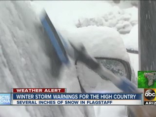 Flagstaff gets inches of snow during storms