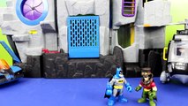 Imaginext Magician Tries to take Batman Robin cape Batcopter Batmobile Batcave toys storie